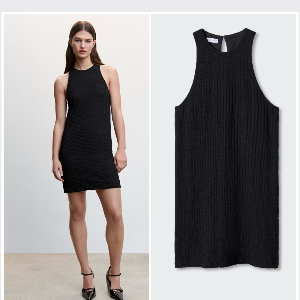 MANGO Textured short dress  Size  M
